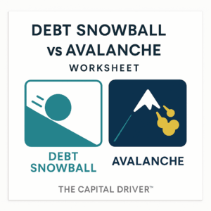 Debt Snowball vs Avalanche Worksheet
